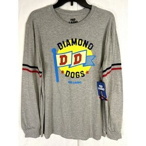 Ted Lasso Mens T-Shirt M Long Sleeve Diamond Dogs AFC Richmond Soccer Football